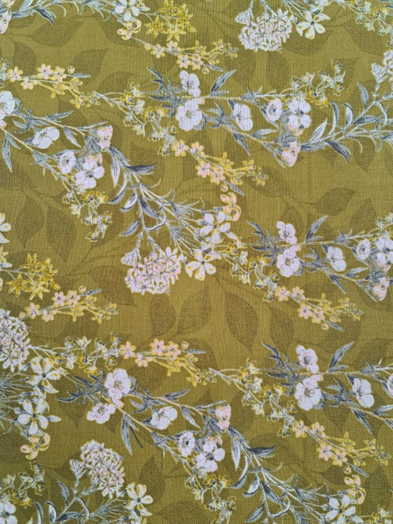 Deep Gold Cottswool Matching Printed 2-Piece Suit Set