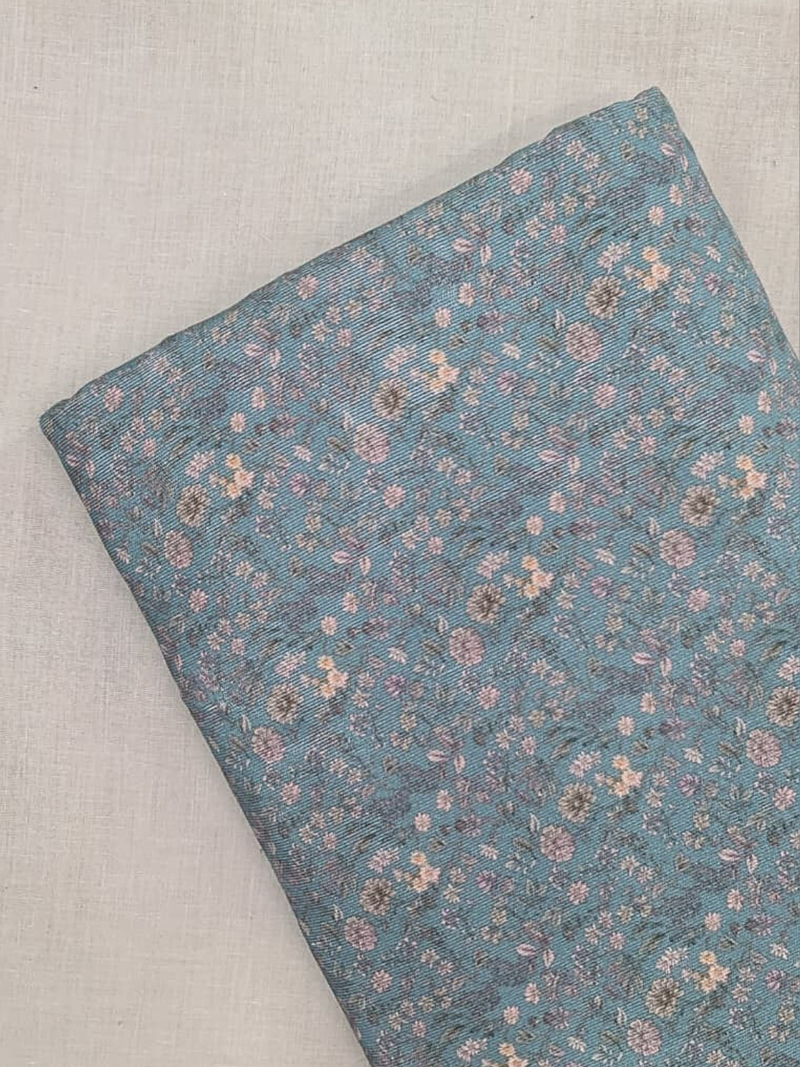 Floral Printed Corduroy All-Over 2-Piece Suit Set