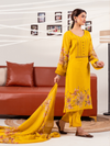 Sun-Glow Organza Printed Aari Embroidered Unstitched Suit Set