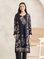 Cottswool Black Printed Embroidered Unstitched Suit Set