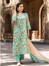 Glace Cotton Floral Print Unstitched Suit Set