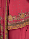 Bliss Pink Organza Printed Aari-Embroidered Unstitched Suit Set