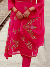 Organza Unstitched Suit Set with Intricate Patch & Aari Embroidery