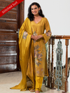 Muslin Printed Hand Embroidered Stitched Suit Set
