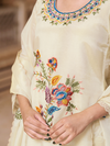 Tissue Silk Multihead Embroidered Stitched Suit Set
