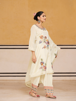 Tissue Silk Multihead Embroidered Stitched Suit Set