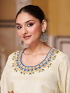 Tissue Silk Multihead Embroidered Stitched Suit Set