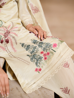 Tissue Silk Embroidered Stitched Suit Set