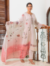 White Chikan Unstitched Suit Set