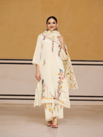 Tissue Silk Multihead Embroidered Unstitched Suit Set
