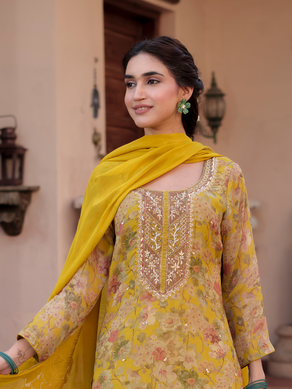 Georgette Party Wear Stitched Suit Set